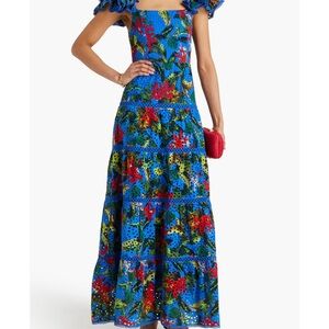 Alice + Olivia floral-print broderie anglaise cotton maxi dress. Worn twice.